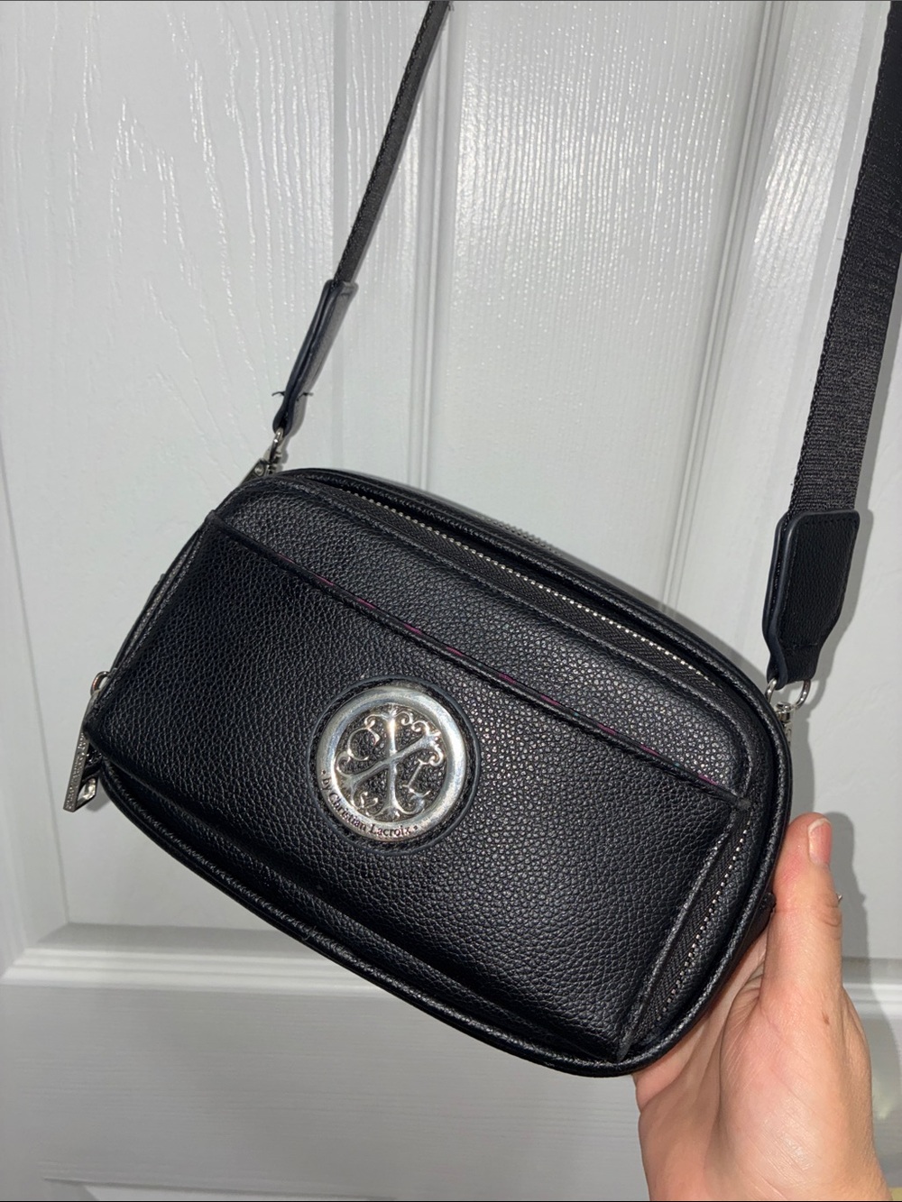 CXL Christian Lacroix Black Crossbody Shoulder Bag Purse